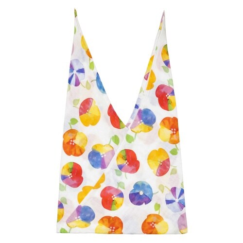 エコバッグ あずまトート 花柄 虹