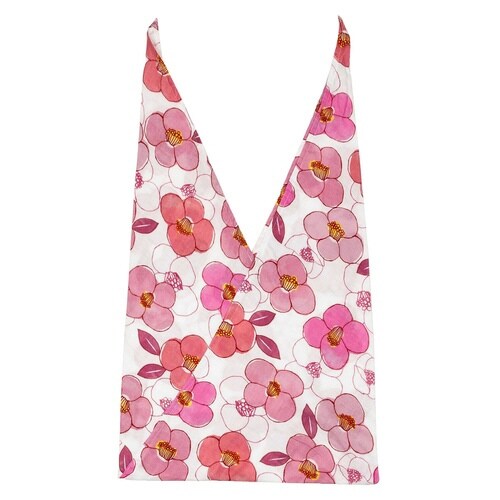 エコバッグ あずまトート 花柄 薄紅椿