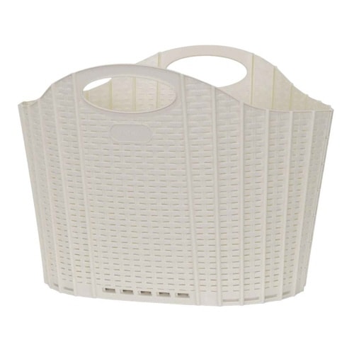 ランドリーバスケット ラタン(アイボリー)