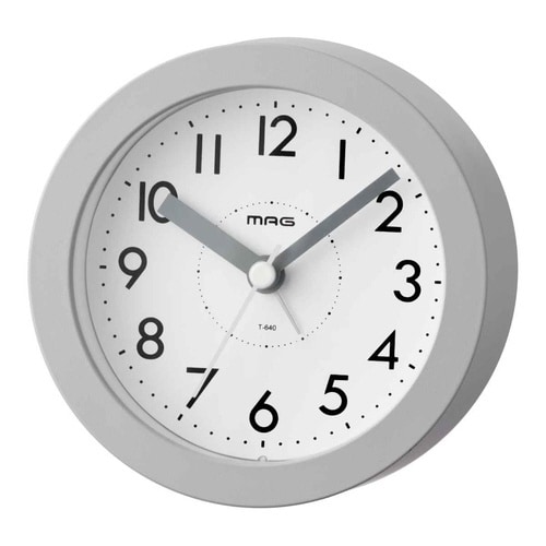 目覚まし時計 ルント 電池式 グレー