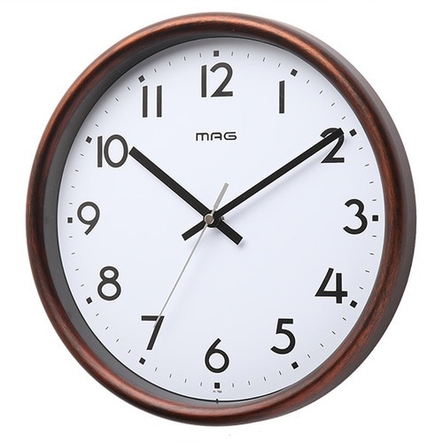 掛け時計 電波掛時計 トルテ MAG ブラウン