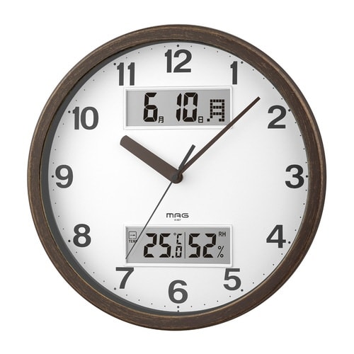 掛け時計 MAG ダブルポイント ブラウン
