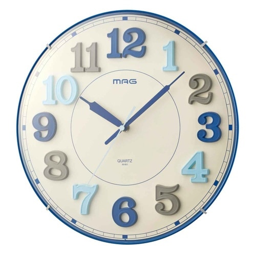 掛け時計 タイムブロック 直径30.8cm