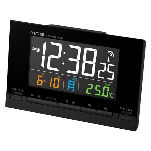 目覚まし時計 カラーデジット 電波時計