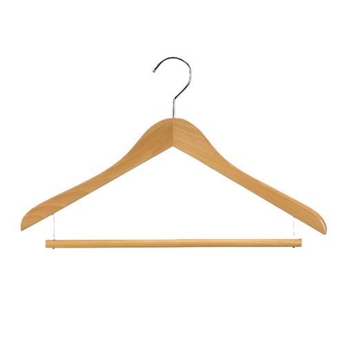 ハンガー 木製ハンガー 5本組 クリア