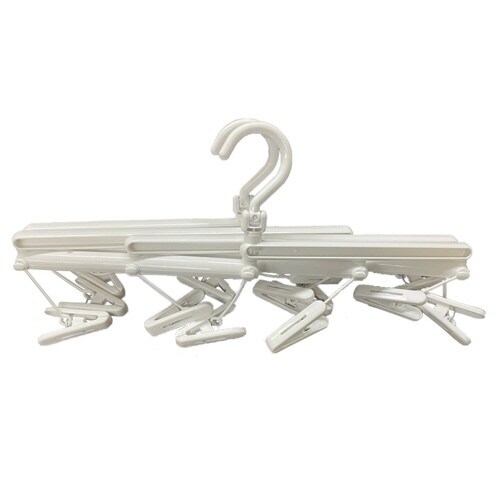 洗濯ハンガー 伸縮 スノーホワイト