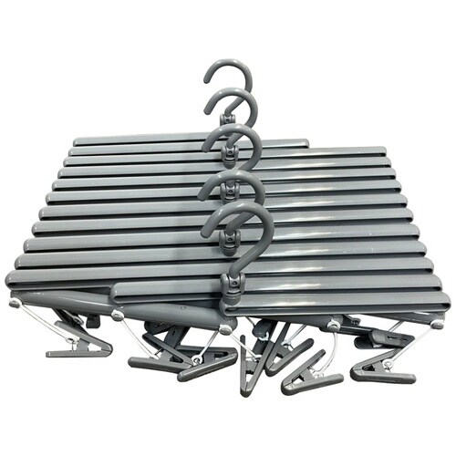 洗濯ハンガー 伸縮 フリーピンチャー ロックグレー