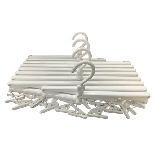 洗濯ハンガー 伸縮 スノーホワイト