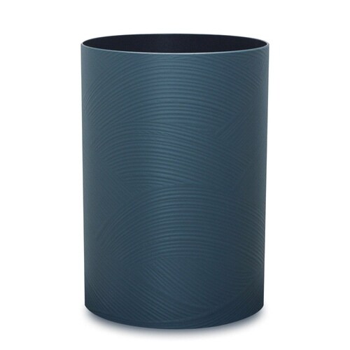 ゴミ箱 フタなし Mサイズ さざ波 ブルー