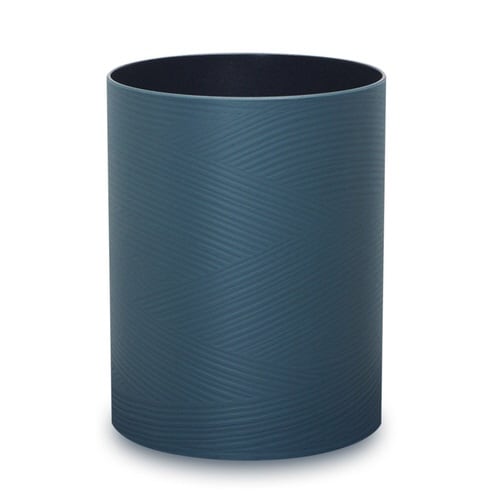 ゴミ箱 フタなし Sサイズ さざ波 ブルー