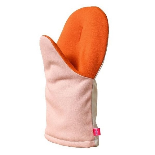 ミトン 耐熱性 ピンク×グレー