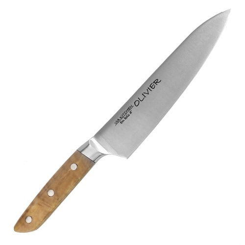 包丁 牛刀包丁 刃渡り20cm 木柄 日本製