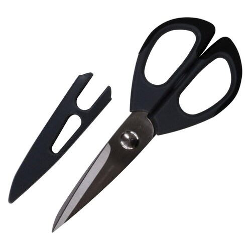 キッチンバサミ ギザ刃付き キャップ付き