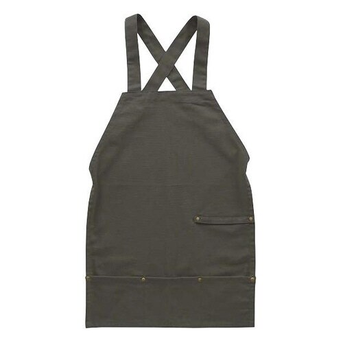 アウトドア エプロン バッククロス チャコール