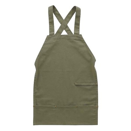 アウトドア エプロン バッククロス オリーブ