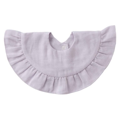 スタイ まあるいフリルスタイ 女の子 ラベンダー