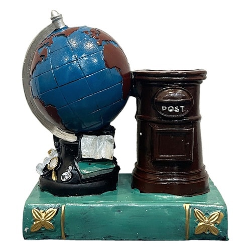 ペン立て アンティーク ペンスタンド ブルー