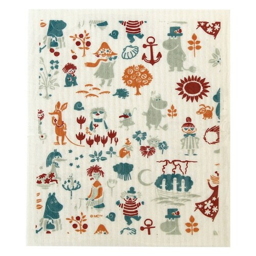 ふきん e.スポンジワイプ ムーミン オレンジ