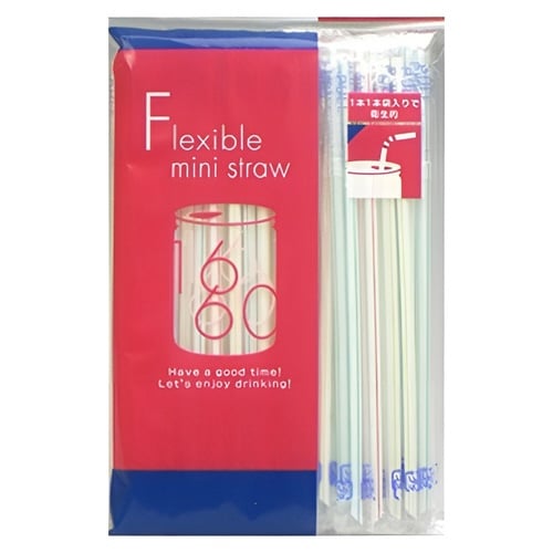 ストロー 曲がるタイプミニ トロピカル 60本入