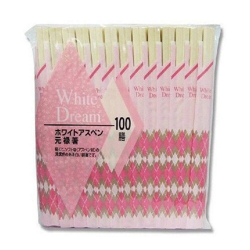 ホワイトアスペン元禄箸(袋入)100膳