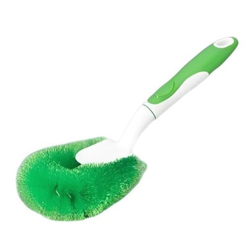 たわし 柄付き NEW グリーン 束子