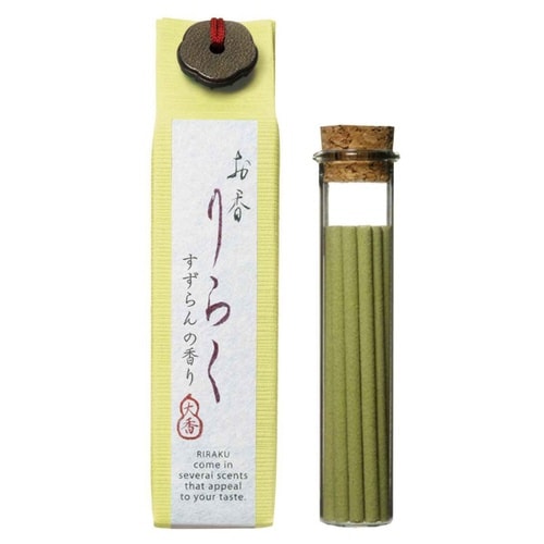 お香 りらく 15本入り お香立て付き スズラン