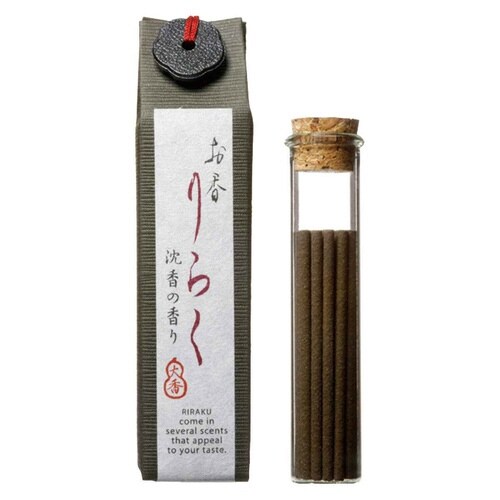 お香 りらく 15本入り お香立て付き 沈香