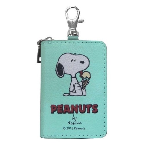 キーケース スマートキーケース スヌーピー ブルー