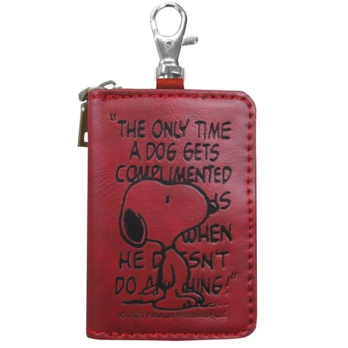 キーケース スマートキー スヌーピー 車 レッド