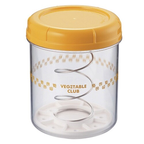 漬物容器 650ml 丸型漬物器 イエロー