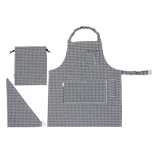 エプロン レオン ベーシック キッズ ブラック