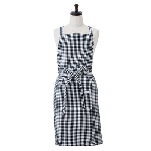 エプロン vieressa チェックブラック