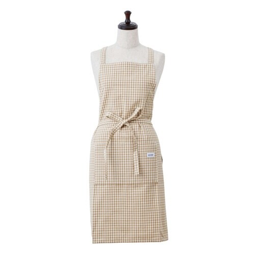 エプロン vieressa チェックベージュ