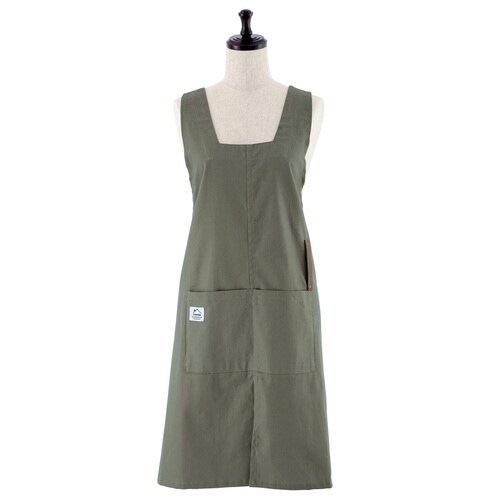 エプロン ルピナス フルエプロン カーキ