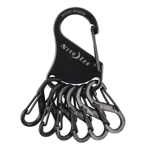 カラビナ キーラック ステンレススチール ブラック