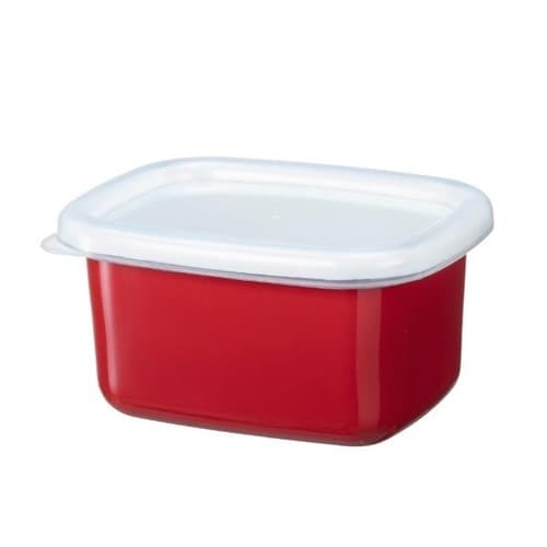 保存容器 350ml ホーロー レッド
