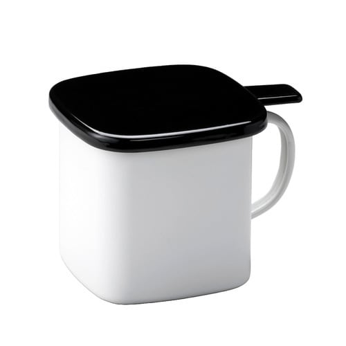 オイルポット 0.9L 角型 ホーロー製