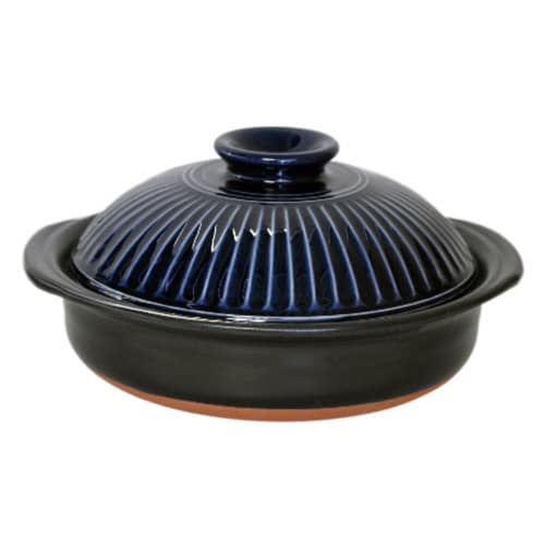 土鍋 9号 直火専用 菊花 萬古焼 日本製 瑠璃釉