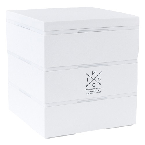 お重 3段 メイドイングランマカフェ ホワイト