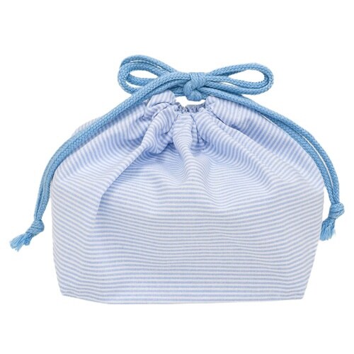 巾着 ボーダーランチ巾着 サックス