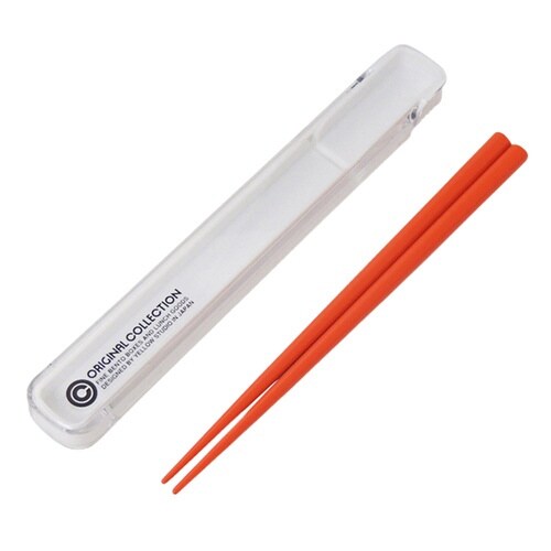 箸 18.0cm OC 塗箸&ケース レッド