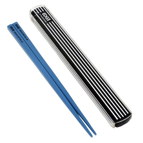 箸箱セット 箸 19.5cm EDGE ブルー