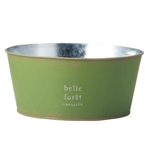 植木鉢 ハウスプランツブリキ グリーン