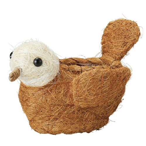 プランター ひだまりアニマルポット 小鳥 ブラウン