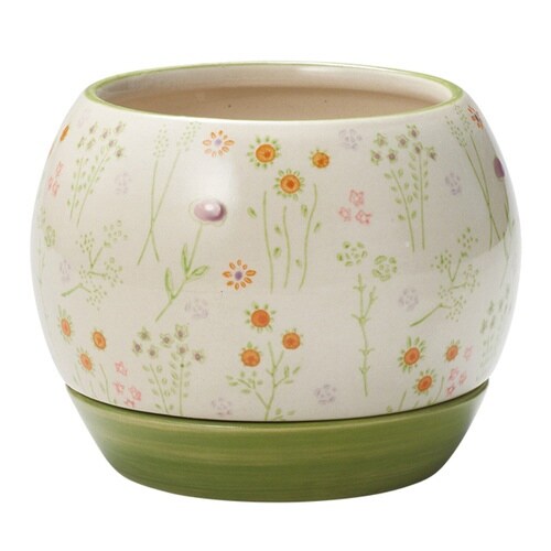 植木鉢 チェリッシュポット 3号用 ホワイト