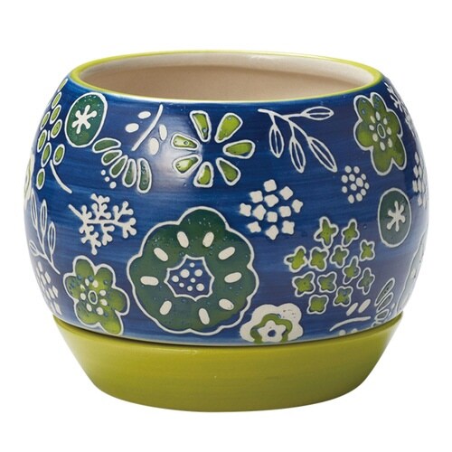 植木鉢 チェリッシュポット 3号用 ブルー
