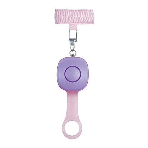 防犯ブザー 7色に光る 非常用ブザー パープル