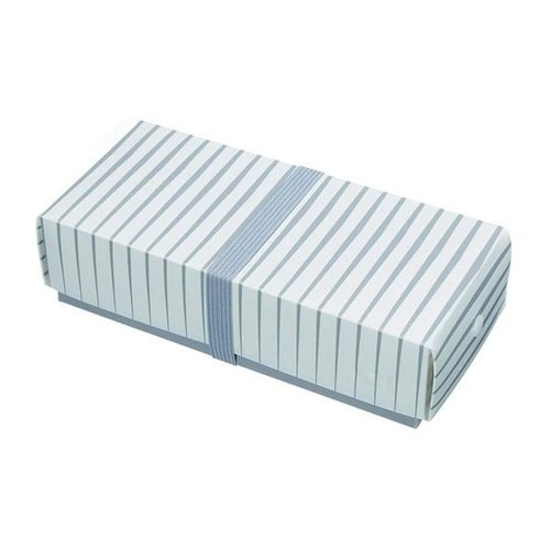 折り畳みランチボックス 一段 620ml ボーダー