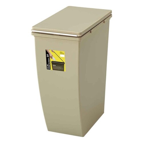 ゴミ箱 20L スリムコンテナ ベージュ