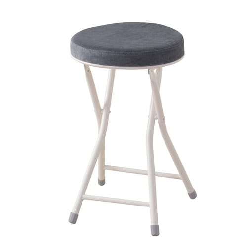 折りたたみ椅子 高さ49cm ダークグレー